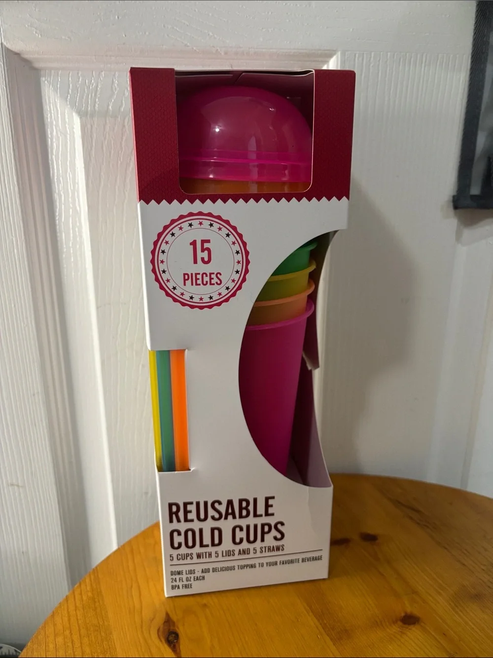 OBO Reusable Cold Cups - 15 Piece Set NWT